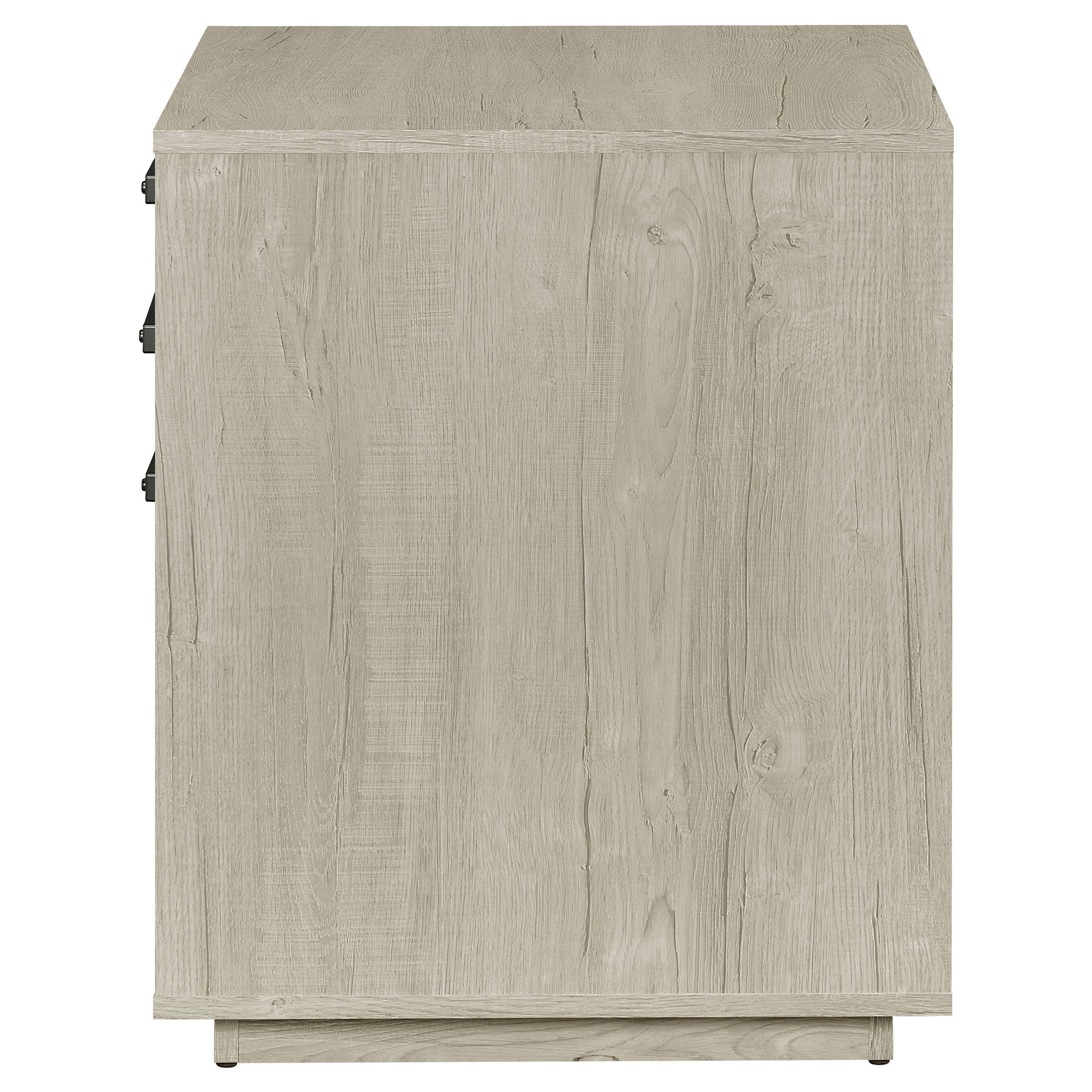 Loomis Whitewashed Grey 3-Drawer Home Office File Cabinet in White+Gray with MDF Construction, 19.75 x 19.75 x 25 inches | Pr