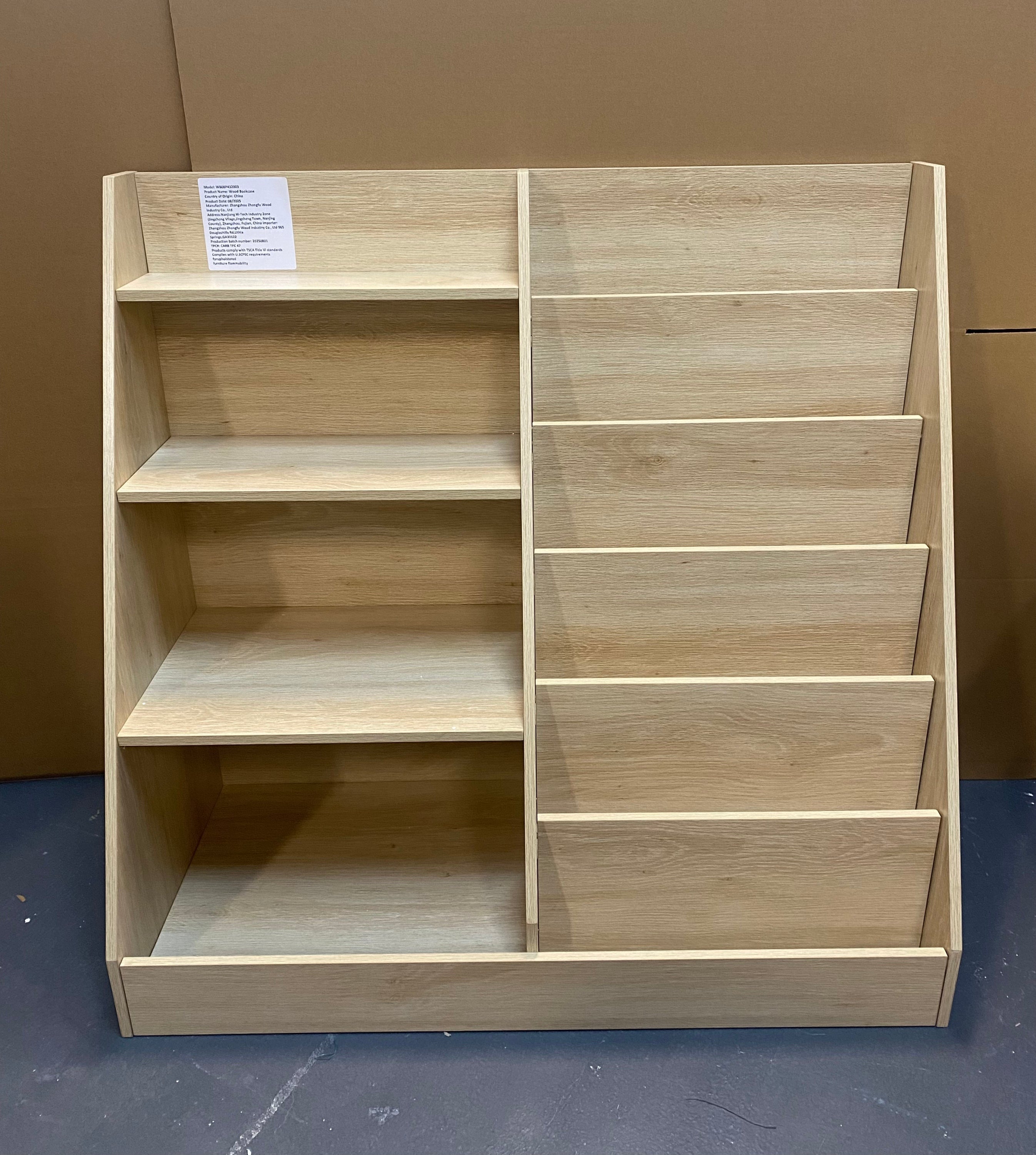 Kids Bookshelf and Toy Storage Organizer, Multifunctional 4 Tier Wooden Kids Book Shelf with  Bookcase Display Stand in Kids 