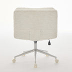 W26.4 inch  Wider Seat Office Chair,Artificial rabbit hair Home Office Chair with Metal Base,Adjustable Desk Chair Swivel Off