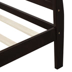Minimalist Wood Platform Twin Bed Frame with Headboard and Footboard in Espresso - Grand Goldman Shop