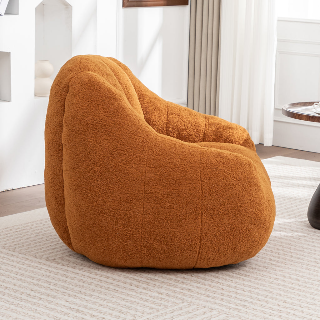 Comfy Bean Bag Chair with Memory Foam Filler – Tufted Soft Stuffed Bean Bag Sofa for Dorm, Apartment, or Living Room – Yellow - Grand Goldman Shop