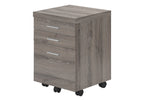 File Cabinet, Rolling Mobile, Storage Drawers, Printer Stand, Office, Work, Brown Laminate, Contemporary, Modern | Premium Ho