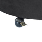 Modern Velvet Upholstered Swivel Chair with Button Tufted Design, Movable Wheels, 3 Pillows, Black - Grand Goldman Shop