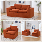 UNITED WE WIN Modular Sectional Sofa Cloud Couch,Comfy Cloud Modern Sofa,2 Seater with Cushion Covers Removable Furniture for Living Room Bedroom Apartments Dorms,No Assembly Required - Grand Goldman Shop