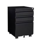 3-Drawer Mobile File Cabinet with Lock, 5 Wheels (2 Brakes + Anti-Tip),Cold Rolled Steel Fully Assembled Metal Filing Cabinet