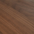Mid-Century Modern Dining Table with Walnut Rubberwood Legs and Faux Wood Top, 47.20' W x 29.50' D x 29.50' H - Grand Goldman Shop