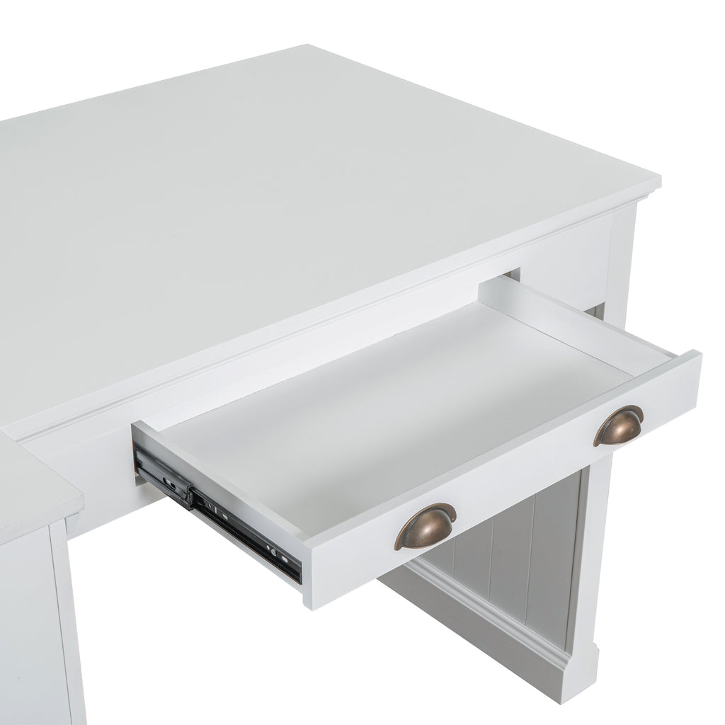 83.4'Tall Bookshelf with Writing Desk, Modern Bookcase with Study Desk, Workstation with Storage Shelf,Storage Bookcase with 
