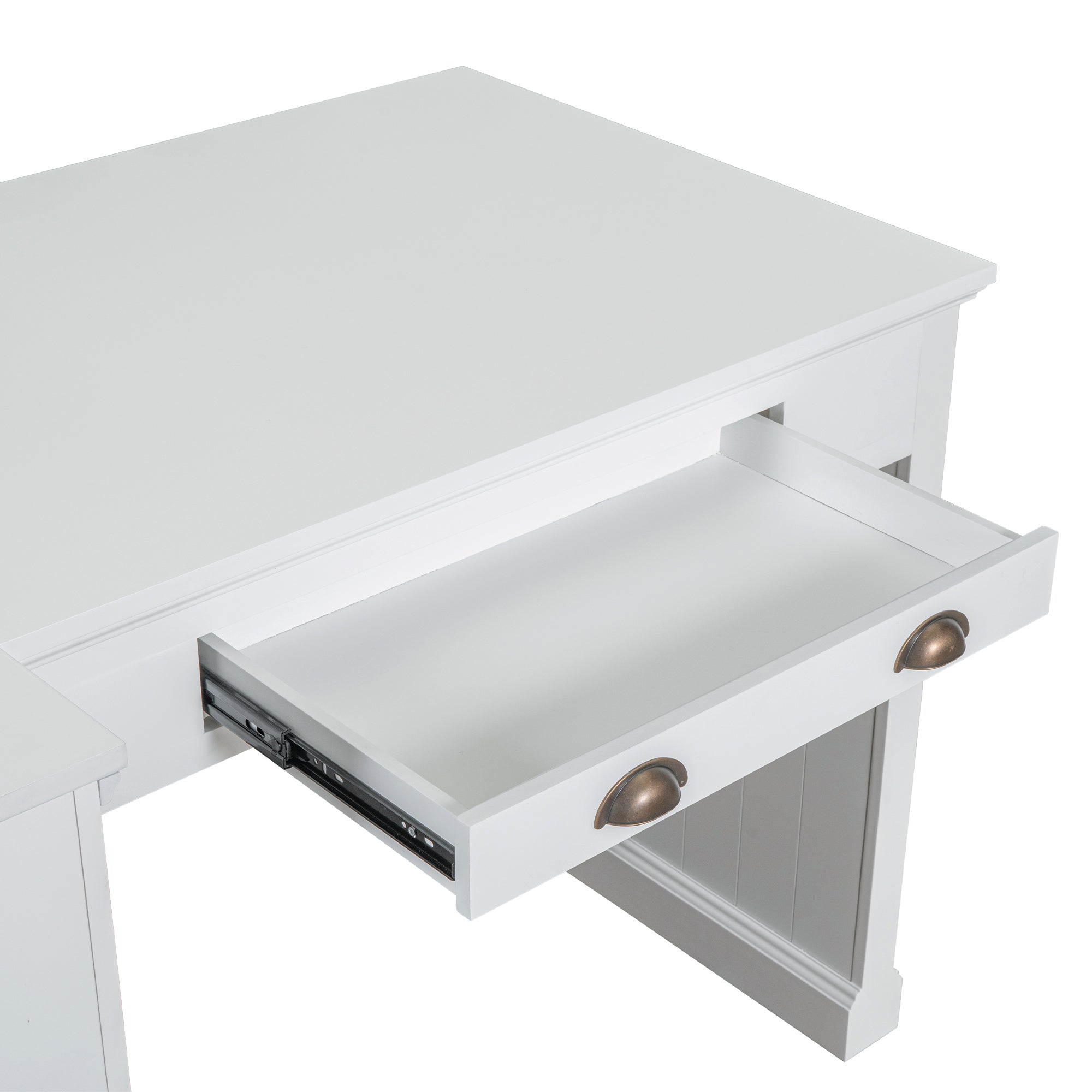 83.4'Tall Bookshelf with Writing Desk, Modern Bookcase with Study Desk, Workstation with Storage Shelf,Storage Bookcase with 