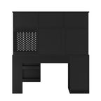 L Shaped Desk with Charger,Computer Desk with Drawers,Bookshelf,Modern Corner Desk,Home Office Desk,L-Shaped Study Table Writ