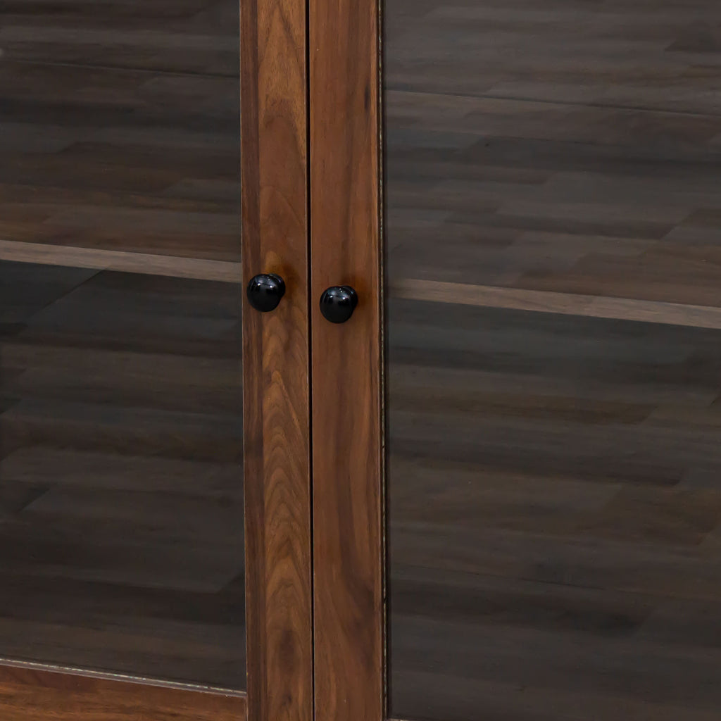 63' W Large Kitchen Hutch Cabinet, Freestanding Pantry Cabinets Storage Kitchen Cupboard with 4 Doors, 4 Drawers & Microwave Shelf, Walnut - Grand Goldman Shop