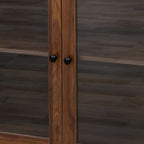 63' W Large Kitchen Hutch Cabinet, Freestanding Pantry Cabinets Storage Kitchen Cupboard with 4 Doors, 4 Drawers & Microwave Shelf, Walnut - Grand Goldman Shop