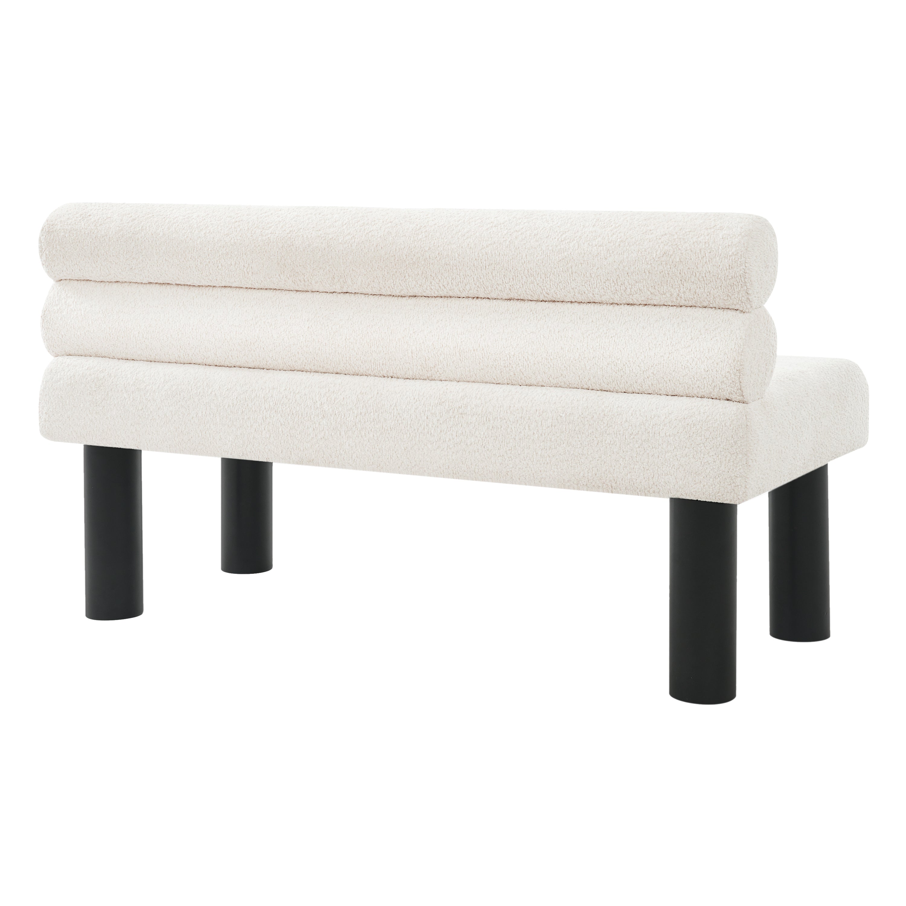 Upholstered Dining Bench, End of Bed, Entryway Bench, Ottoman for Dining Room, Bedroom, Living Room, Rubber Wood Leg 300 LBS Support, Beige - Grand Goldman Shop