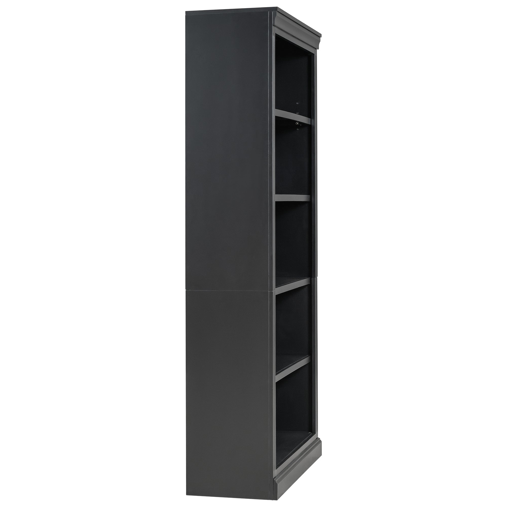 83' Tall Wood Bookcase Suite with light strip ,5-Tier Home Decor Bookcase Suite with Adjustable Shelves,Storage Organizer,Fre