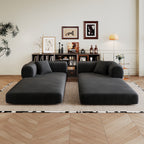 78.8' Compression Sofa,Convertible Floor Sofa Bed-with Pillow Back Support Armrest,Comfy Futon Couch Sleeper Bed,Loveseats Boneless Modular Sectional Sofa,Corduroy fabric,for Living Room,Bedroom,Black - Grand Goldman Shop