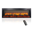 54 inch in wall recessed electric fireplace with remote and multi color flame & emberbed - Grand Goldman Shop