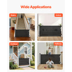 Retractable Baby Gate, Extends to 72.8 inch Wide, 31.3 inch Tall, with Security Lock, Easy to Use, Walk Through Without Tripp