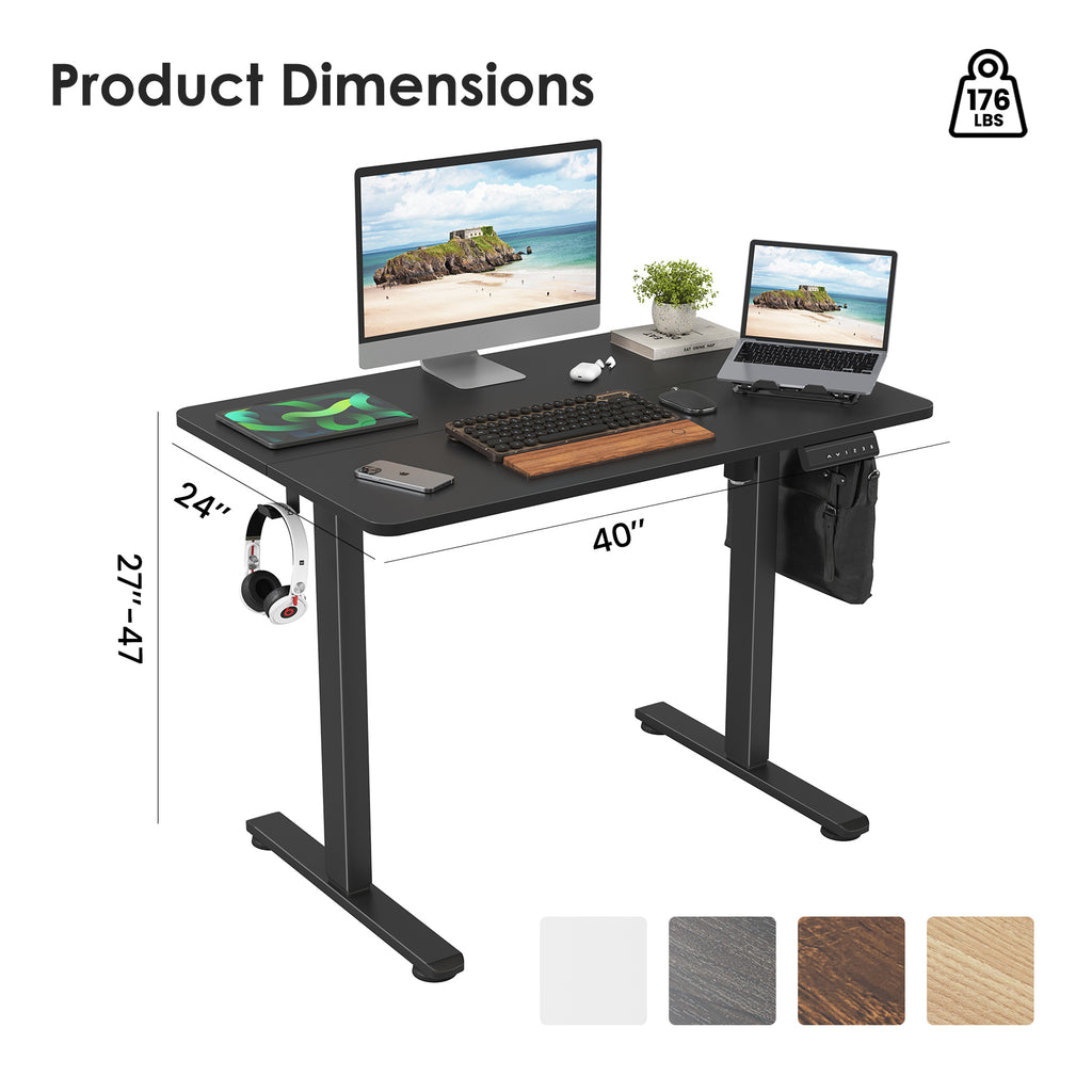 STARY Electric Standing Desk Adjustable Height Sit Stand Home Office Desk with Splice Board - Grand Goldman