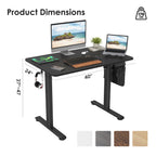 STARY Electric Standing Desk Adjustable Height Sit Stand Home Office Desk with Splice Board - Grand Goldman