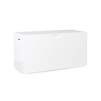 Kids Toy Storage Organizer with Rolling Drawer – Modern White Wooden Toy Chest with Wheels, Large Pull-Out Bin for Nursery, B