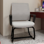Minimalist Modern Office Chair with Metal Frame, Soft Comfort Mesh Backrest, Black+Gray, Polyurethane Cushion, Home & Office 