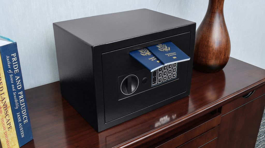 Compact Keypad Depository Safe | Premium Home Decor - Grand Goldman