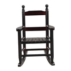 Oak Style Children's Rocking Chair for Indoor or Outdoor - Espresso Populus Wood - 14.17 x 18.90 x 22.44 inches - Grand Goldm
