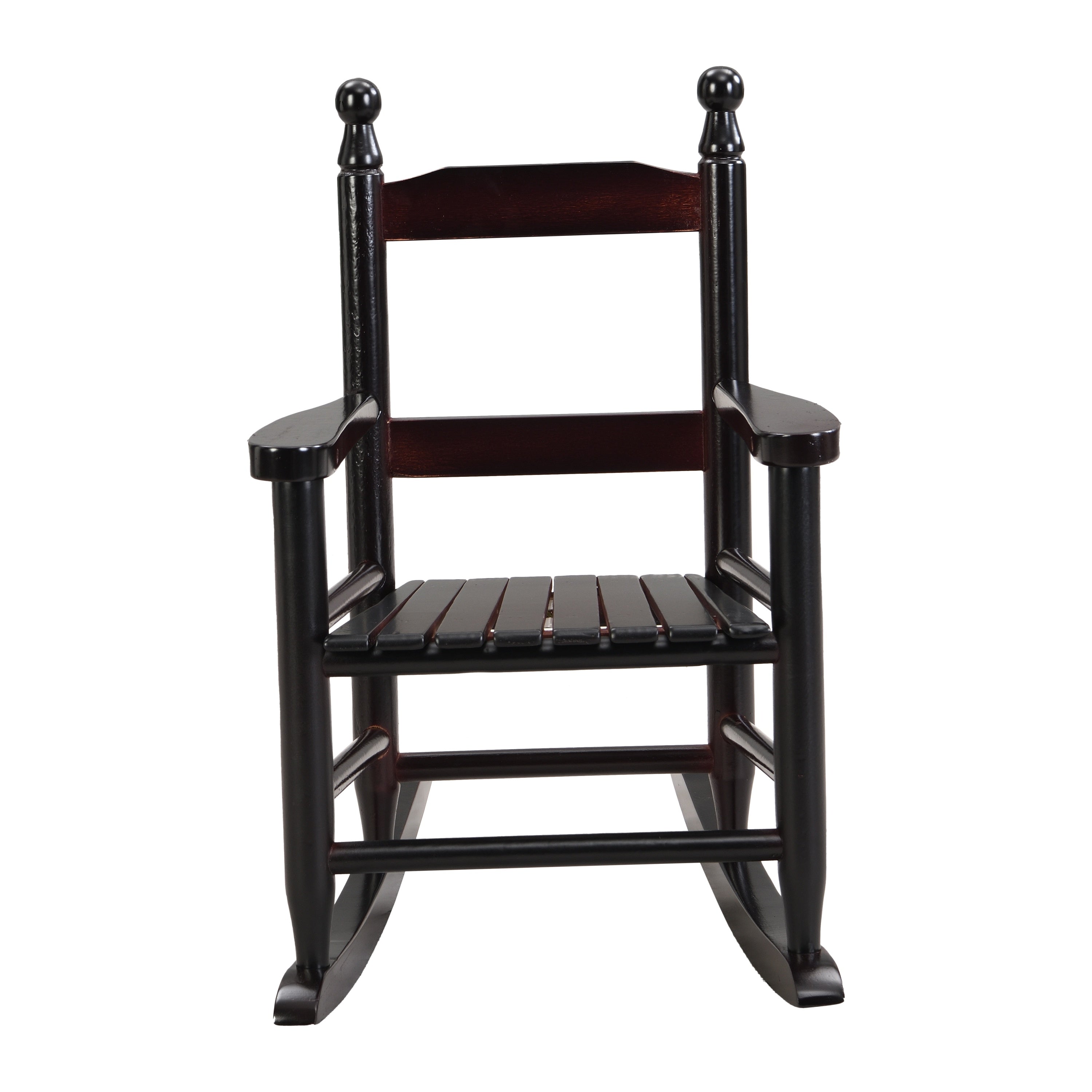 Oak Style Children's Rocking Chair for Indoor or Outdoor - Espresso Populus Wood - 14.17 x 18.90 x 22.44 inches - Grand Goldm