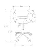Office Chair, Adjustable Height, Swivel, Ergonomic, Armrests, Computer Desk, Work, Black Leather Look, Chrome Metal, Contempo