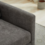 Modern Square Upholstered Swivel Accent Chair with Chenille Fabric, Charcoal, 30.7'W - Grand Goldman Shop