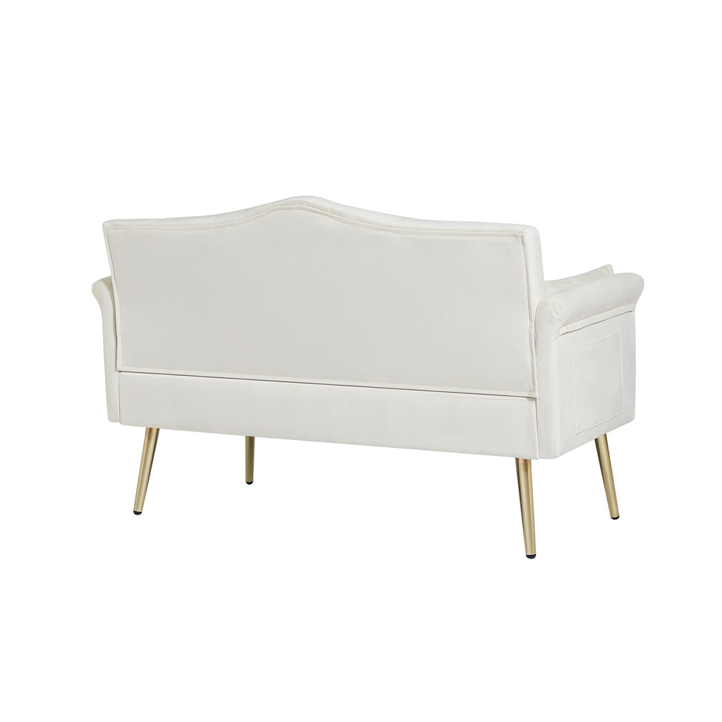 CREAM WHITE  2 SEATER SOFA - Grand Goldman Shop