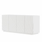 Buffet Cabinet with Storage ,4 Doors Modern Accent Storage Sideboard,Luxurious Floor Cabinet Buffet with Freestanding Anti Dumping for Kitchen, Living Room, 59' Wide Rectangular Sideboard (White) - Grand Goldman Shop