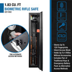 1 83 Cu Ft Biometric Rifle Safe | Premium Home Decor - Grand Goldman
