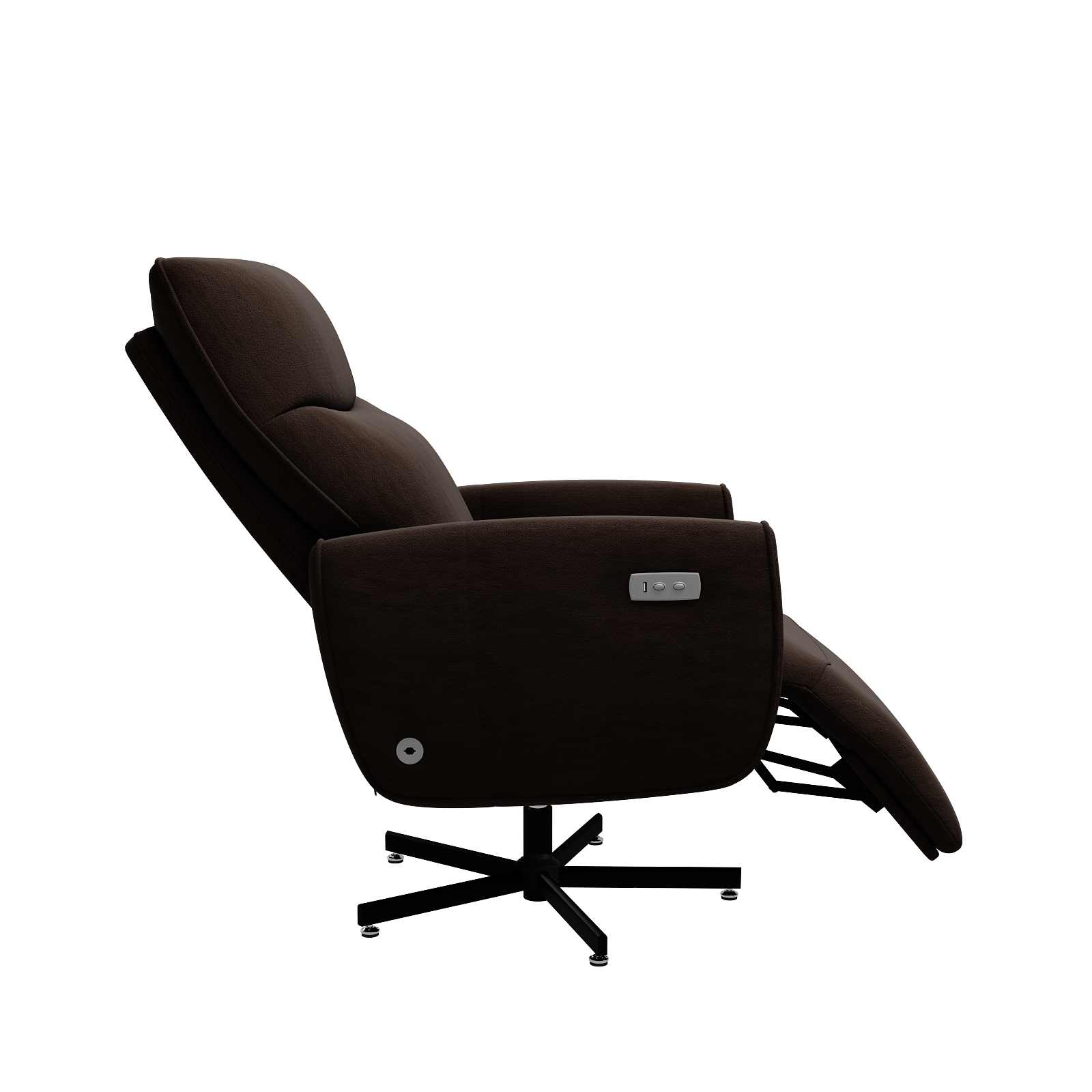 Power Swivel Recliner Chair, Electric Reclining with USB & Type-C Charging, 360° Swivel Velvet Upholstered Accent Chair, for 