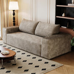 71' 3Setaser Sofa,Corduroy Fabric,Deep Seat Couches,Comfy Loveseat Sofa,No Assembly,1pcs for Living room, Bedroom,Conference room ,Apartment,Camel - Grand Goldman Shop