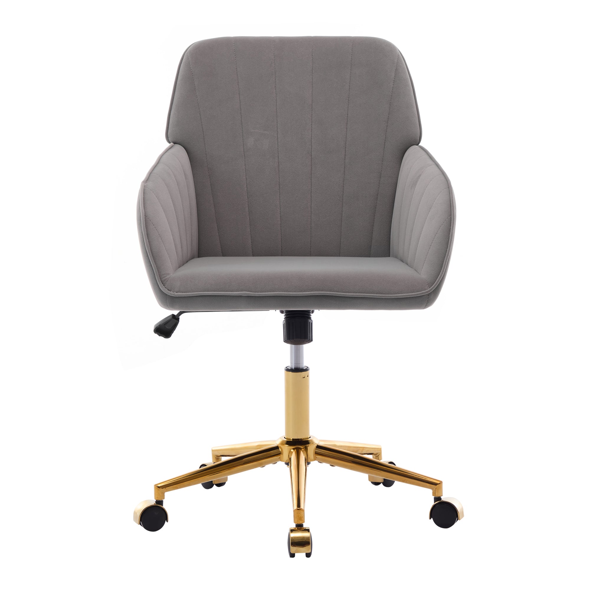 TY Adjustable Office Chair, Ergonomic Swivel Chair, Gray Velvet, Comfortable for Long Sitting | Premium Home Decor - Grand Go