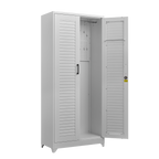 Metal Broom Closet, Garage Storage Cabinet, Tool Chest Bathroom Cabinet with Locking Doors and Wheels, Tall Utility Cabinet w