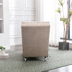 Linen Massage Chaise Lounge Indoor with Remote Control, Ergonomic Electric Massage Lounger in Beige - Grand Goldman Shop