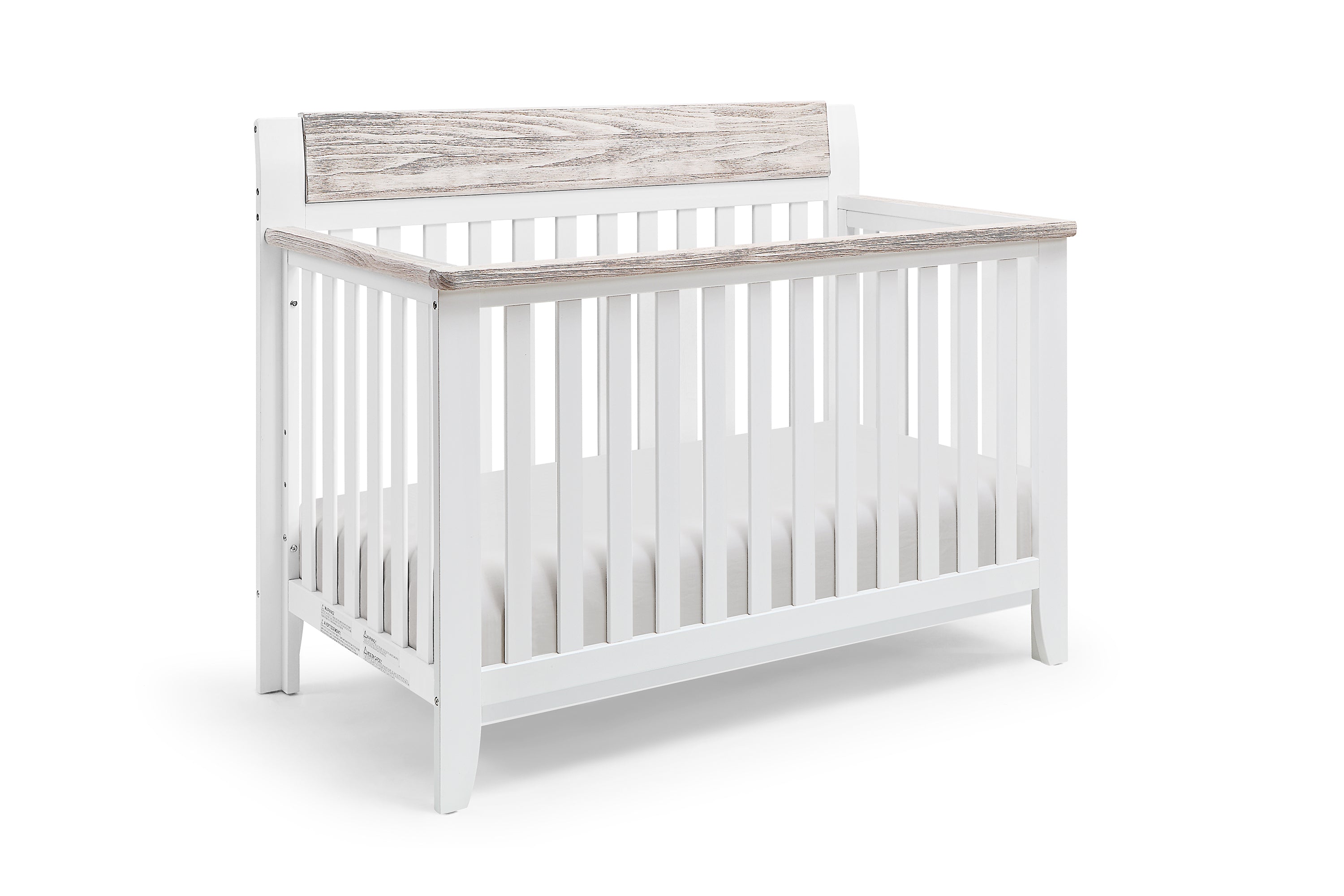 Hayes 4-in-1 Convertible Crib White/Natural | Premium Home Decor - Grand Goldman