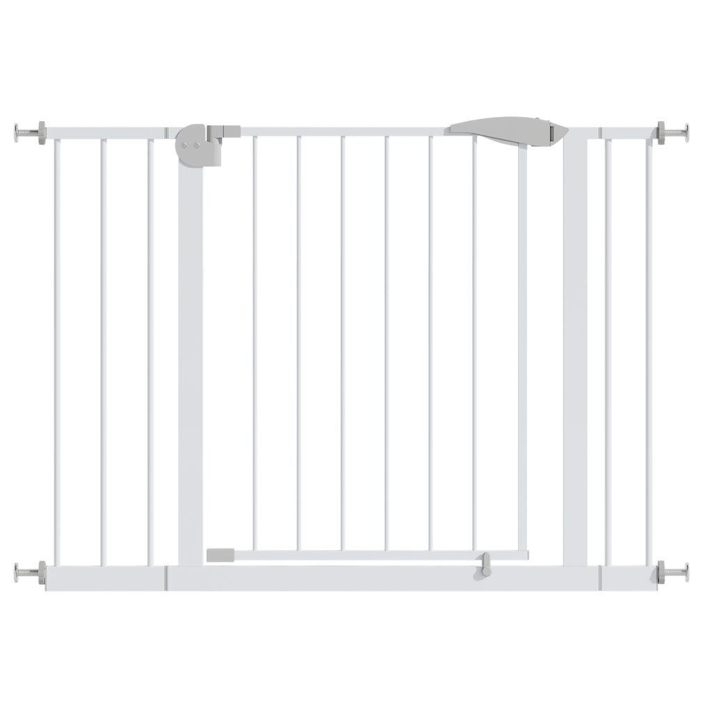 2 Pack 29.5-44.1' Wide Baby Gate for Stairs, Dog Gate Indoor for Doorways, No Drilling Pressure Mounted Pet Gates for Kids, E