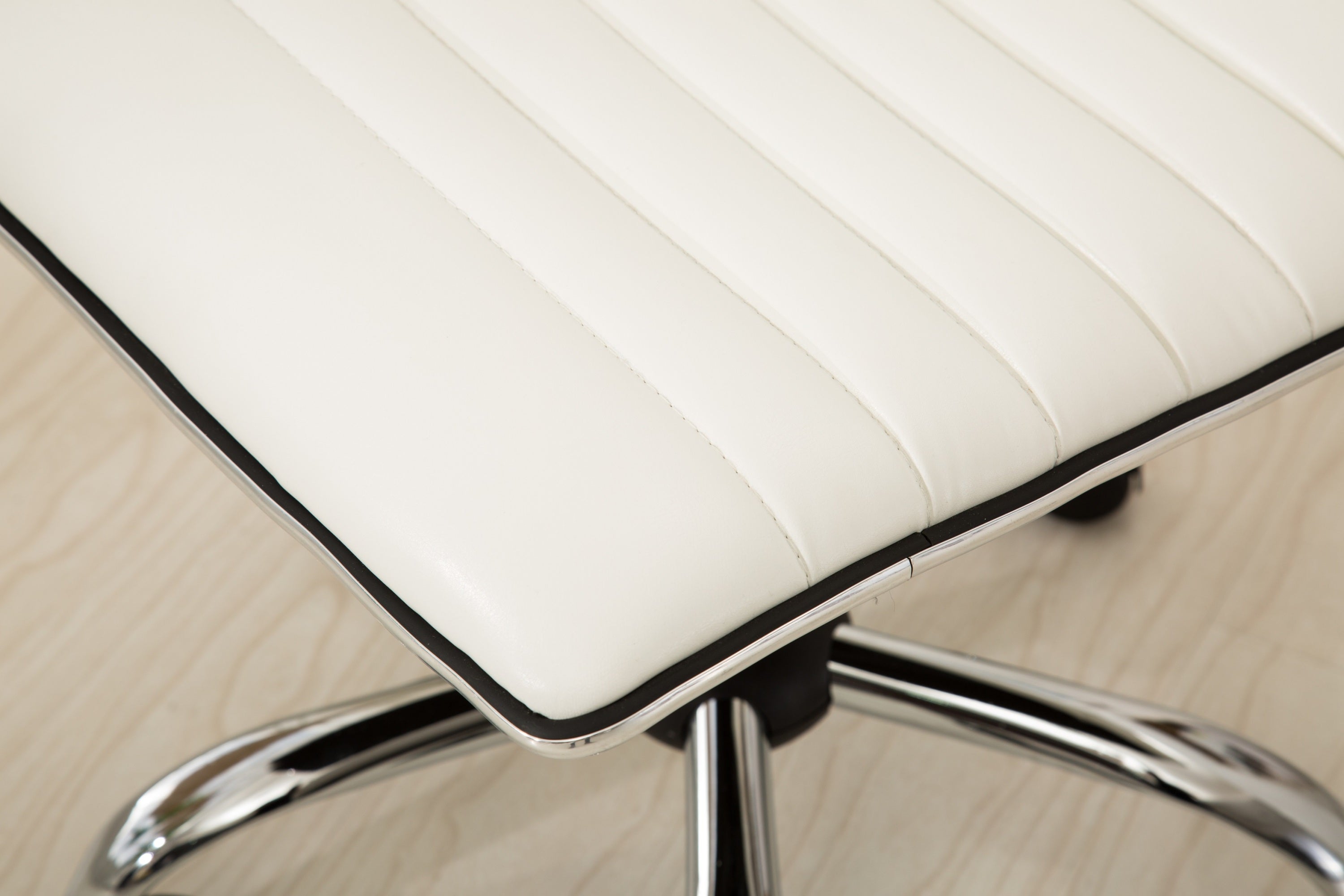 Fremo Chromel Adjustable Air Lift Office Chair, White | Premium Home Decor - Grand Goldman