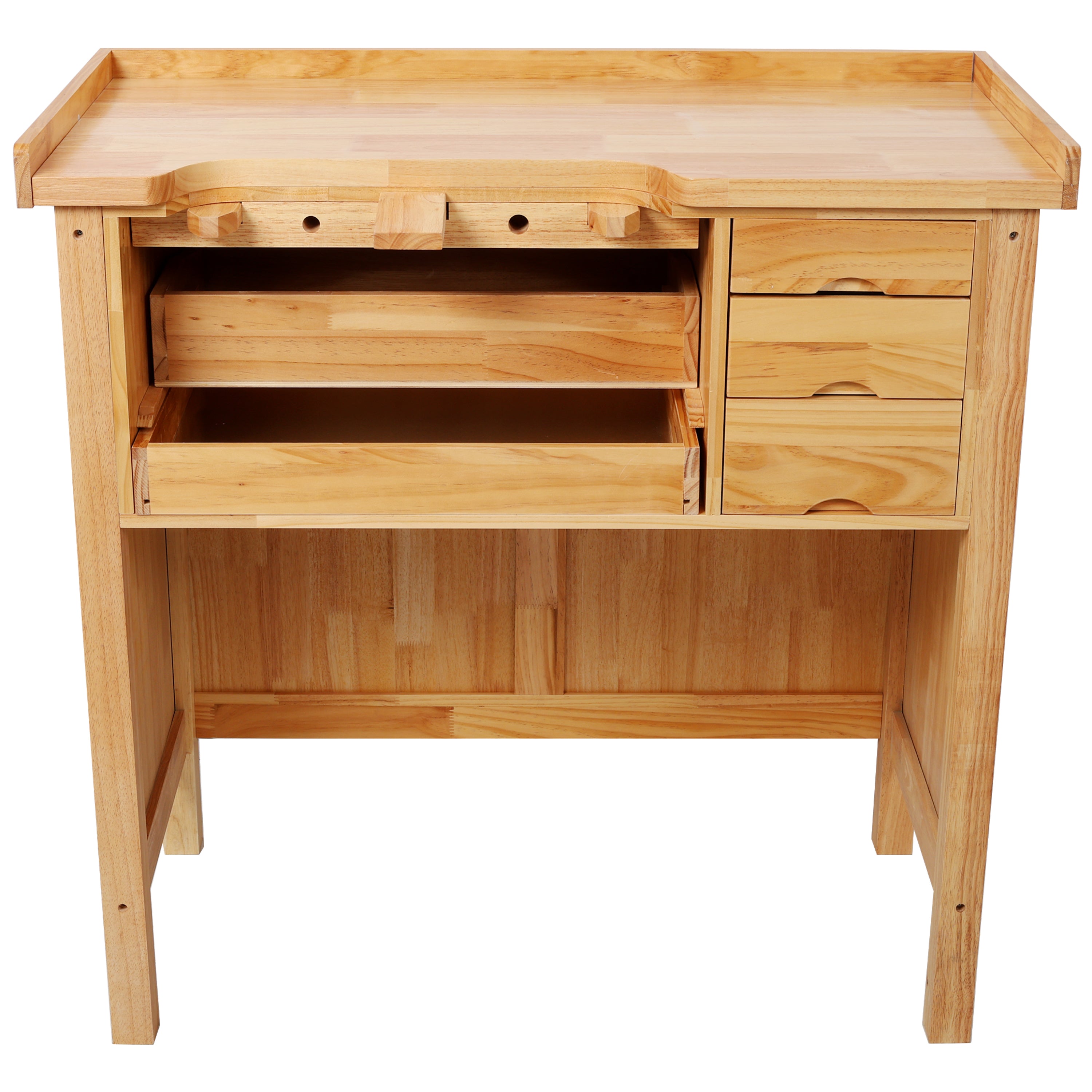 Solid Wood Jewelry Workbench - Wooden Craft Station with Practical Storage Drawers for Jewelry Making - Grand Goldman