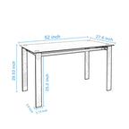 Multi-Function Dining Table for Dining and Living Room, Safety and Easy to Clean, Black Tempered Glass and Iron - Grand Goldman Shop