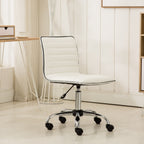 Fremo Chromel Adjustable Air Lift Office Chair, White - Grand Goldman