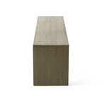 Acacia Wood Dining Bench, Grey+Taupe - Grand Goldman Shop
