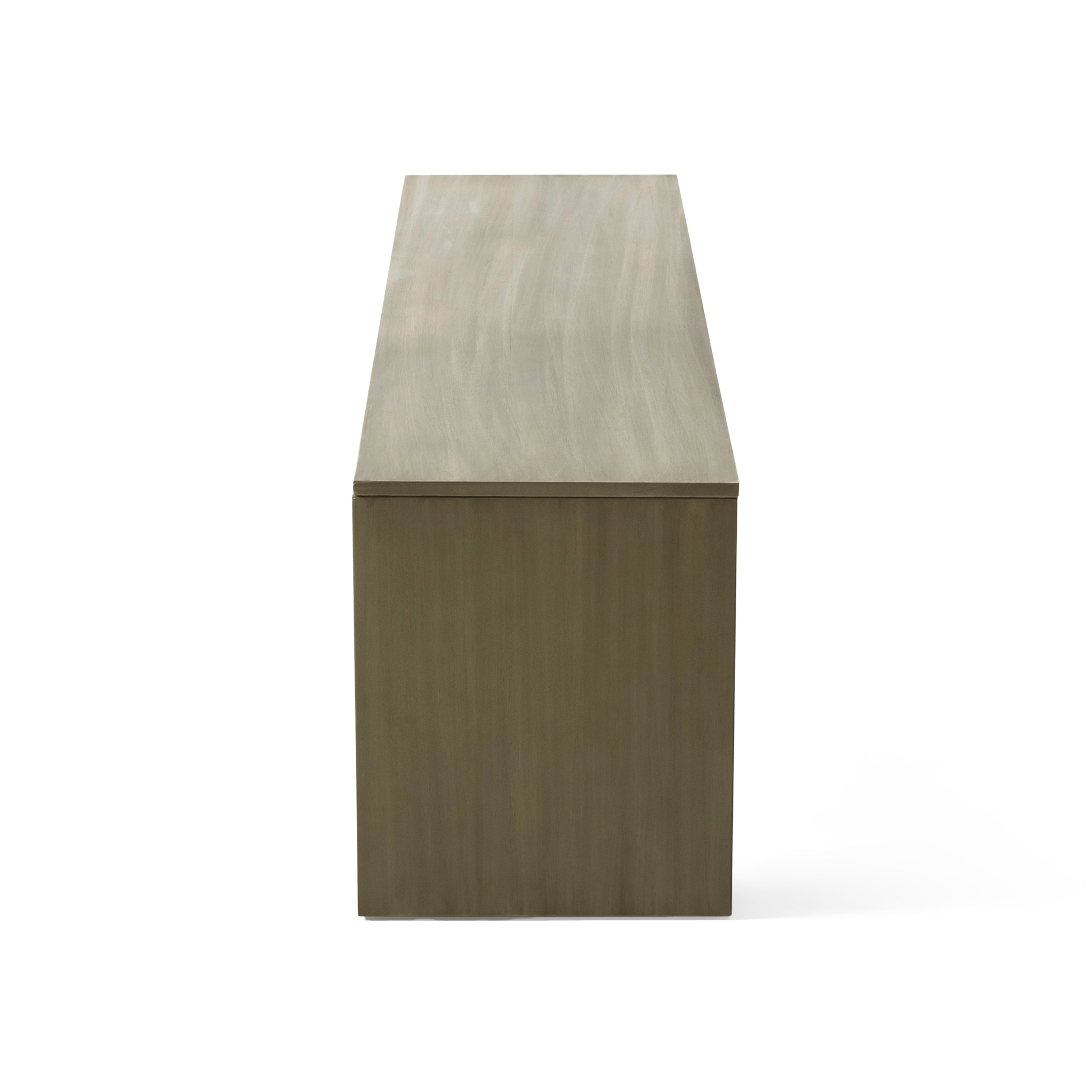Acacia Wood Dining Bench, Grey+Taupe - Grand Goldman Shop