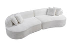 Modern Curved L-Shape Luxury Sectional Oversized Sofa: Minimalist Design, Comfy Sleeper Couch for Living Room, Apartment & Reception Spaces,No Assembly Required - Grand Goldman Shop