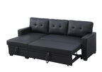 Upholstered Pull out Sectional Sofa with Chaise - Grand Goldman Shop