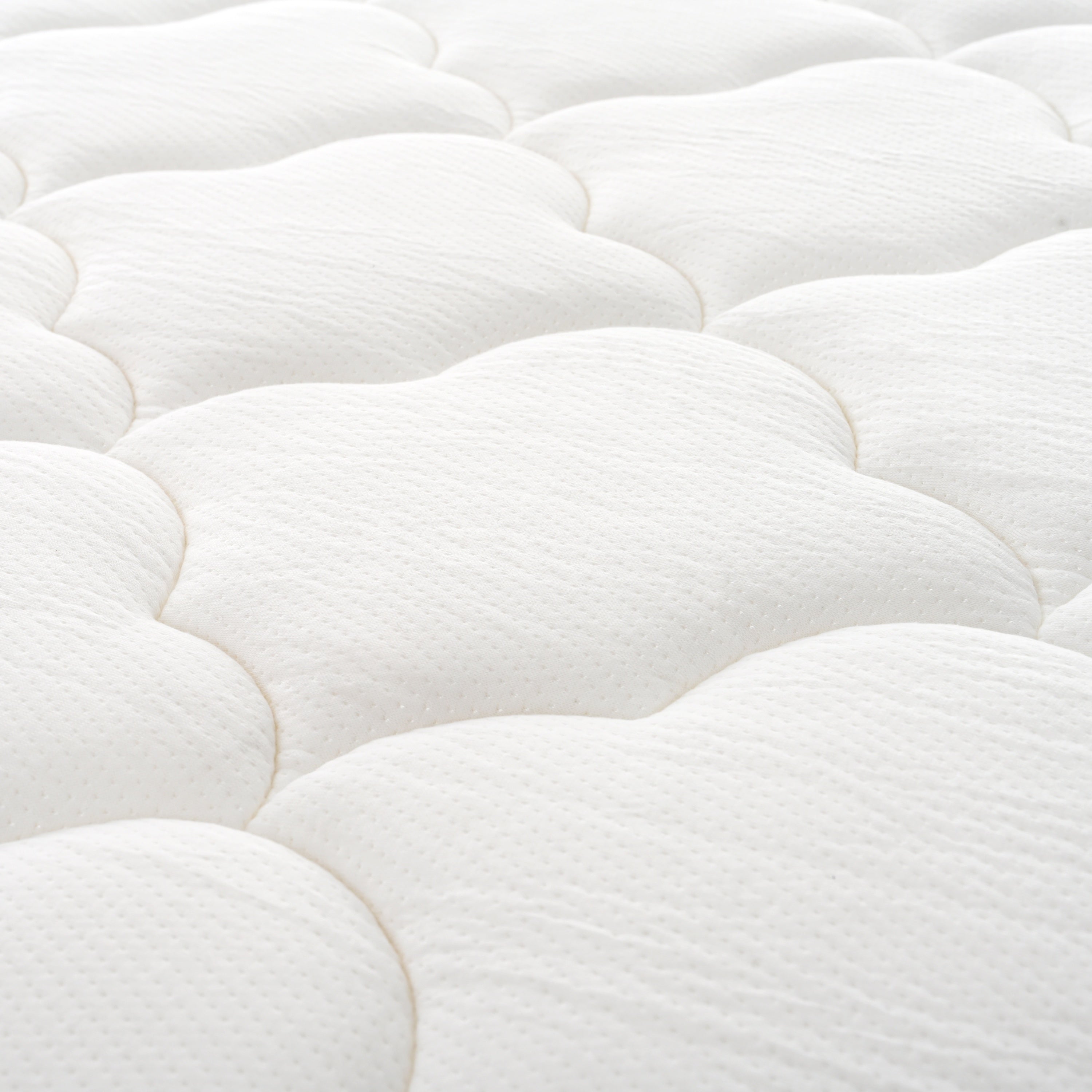 Premium Hybrid Full Mattress with Pocket Coils and Memory Foam for Medium Firm Support, Creamy White Fabric, 12 Inch - Grand Goldman Shop