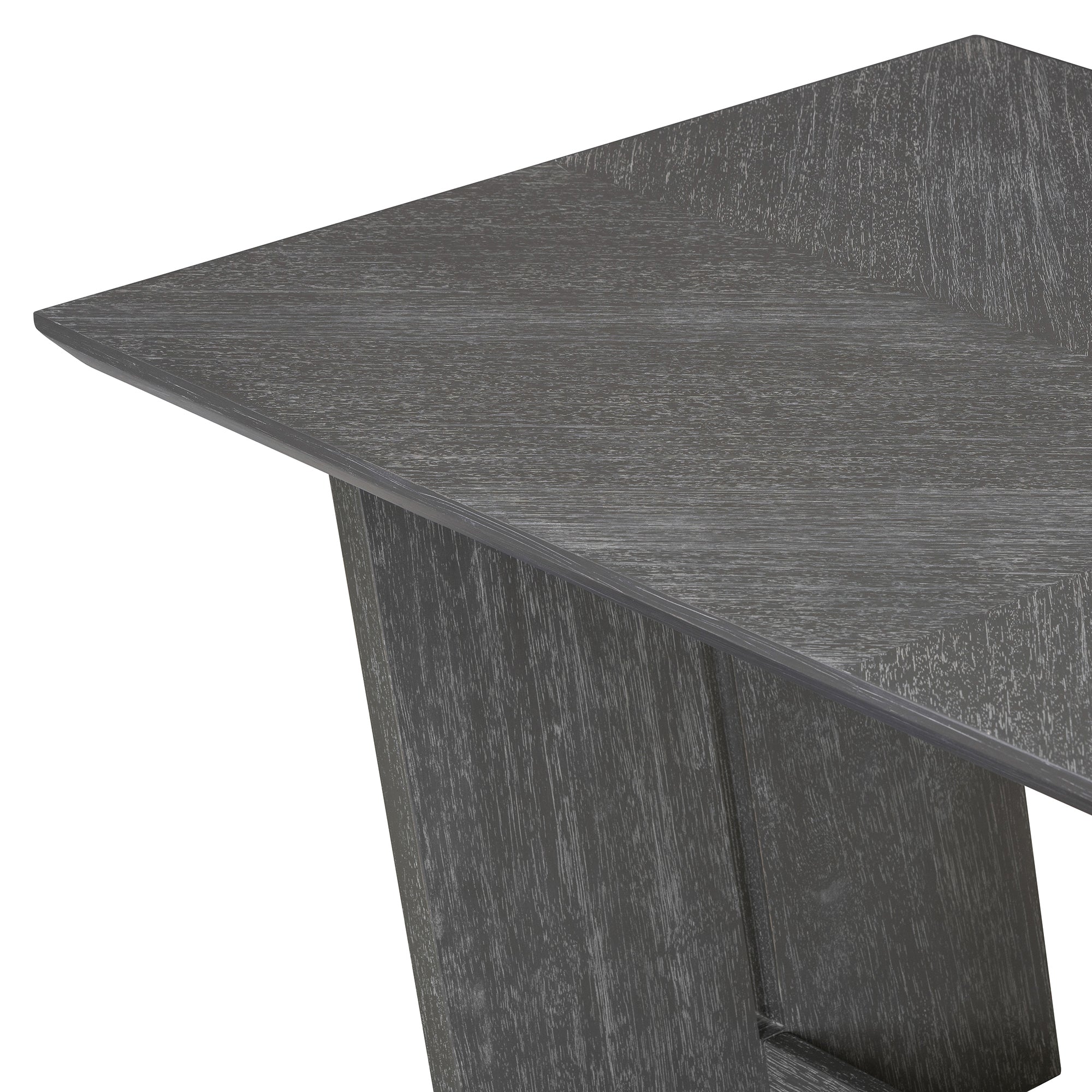 TREXM 6-Piece Retro Dining Table Set for 6, 60' Wood Kitchen Table and Chairs Set of 4 with Bench Designed Trestle Base for kitchen & Dining Room (Gray) - Grand Goldman Shop