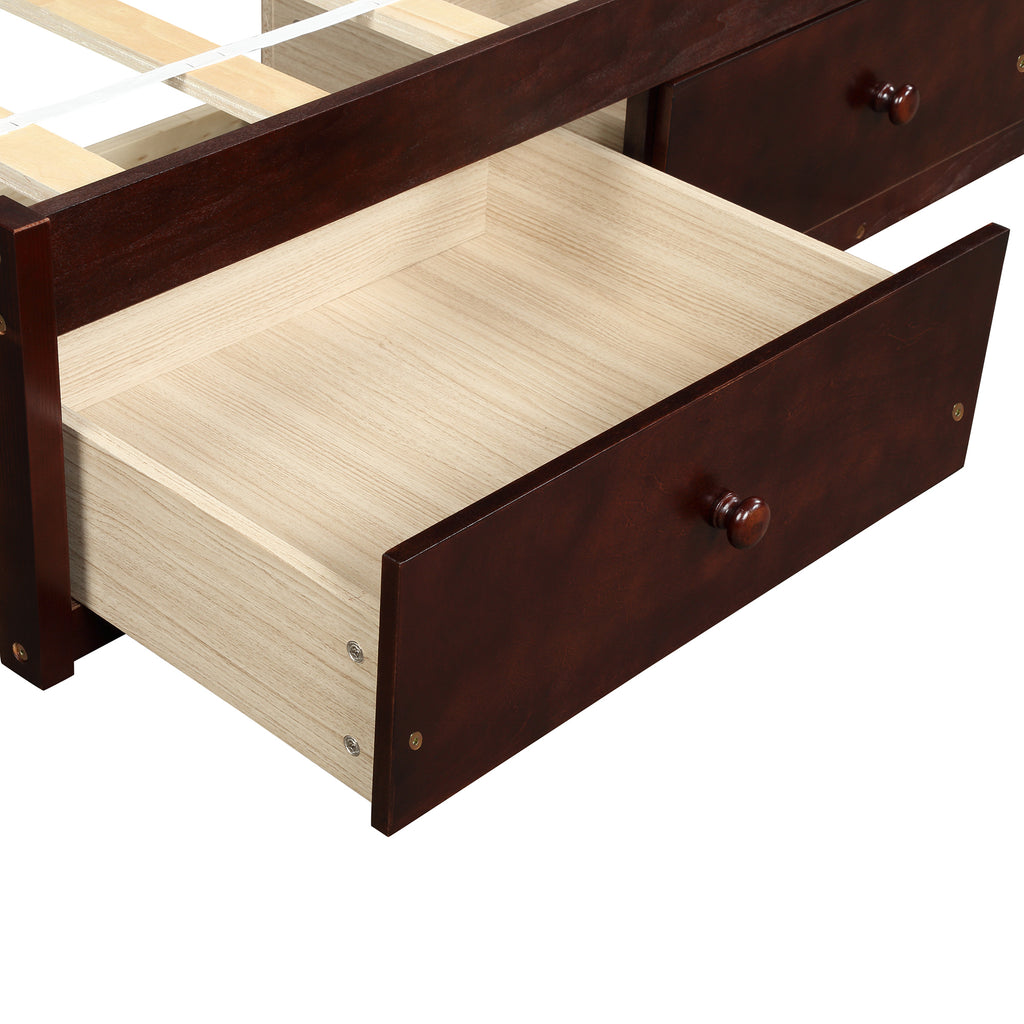 Orisfur. Twin Size Platform Storage Bed with 3 Drawers - Grand Goldman Shop